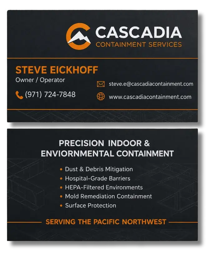 Cascadia business card mockup
